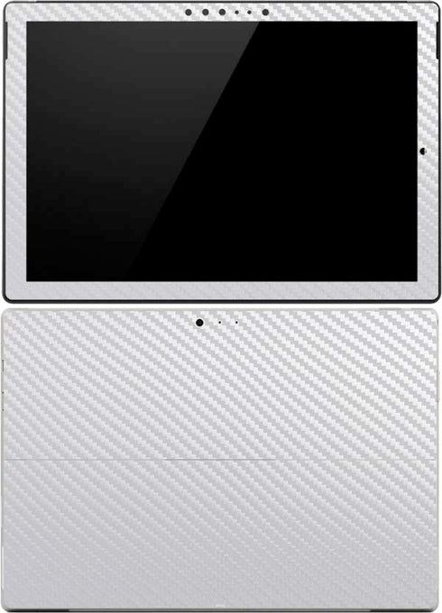White Carbon Fiber Specialty Texture Material Surface Pro (2017) Skin